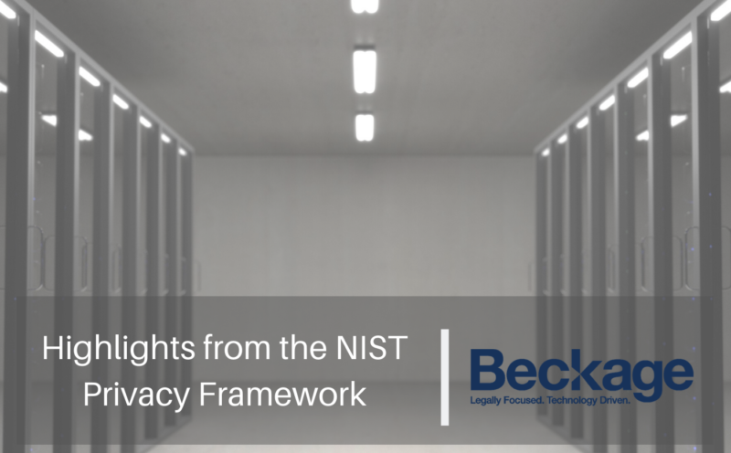 Highlights from the NIST Privacy Framework
