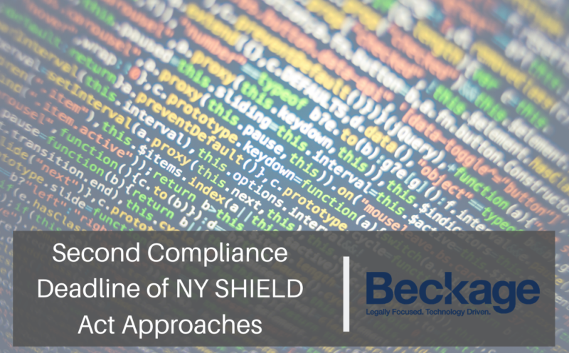 Second Compliance Deadline of NY SHIELD Act Approaches