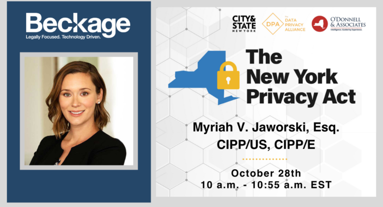 New York Privacy Act Panel Myriah Jaworski