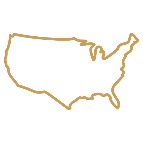 Line drawing of the United States